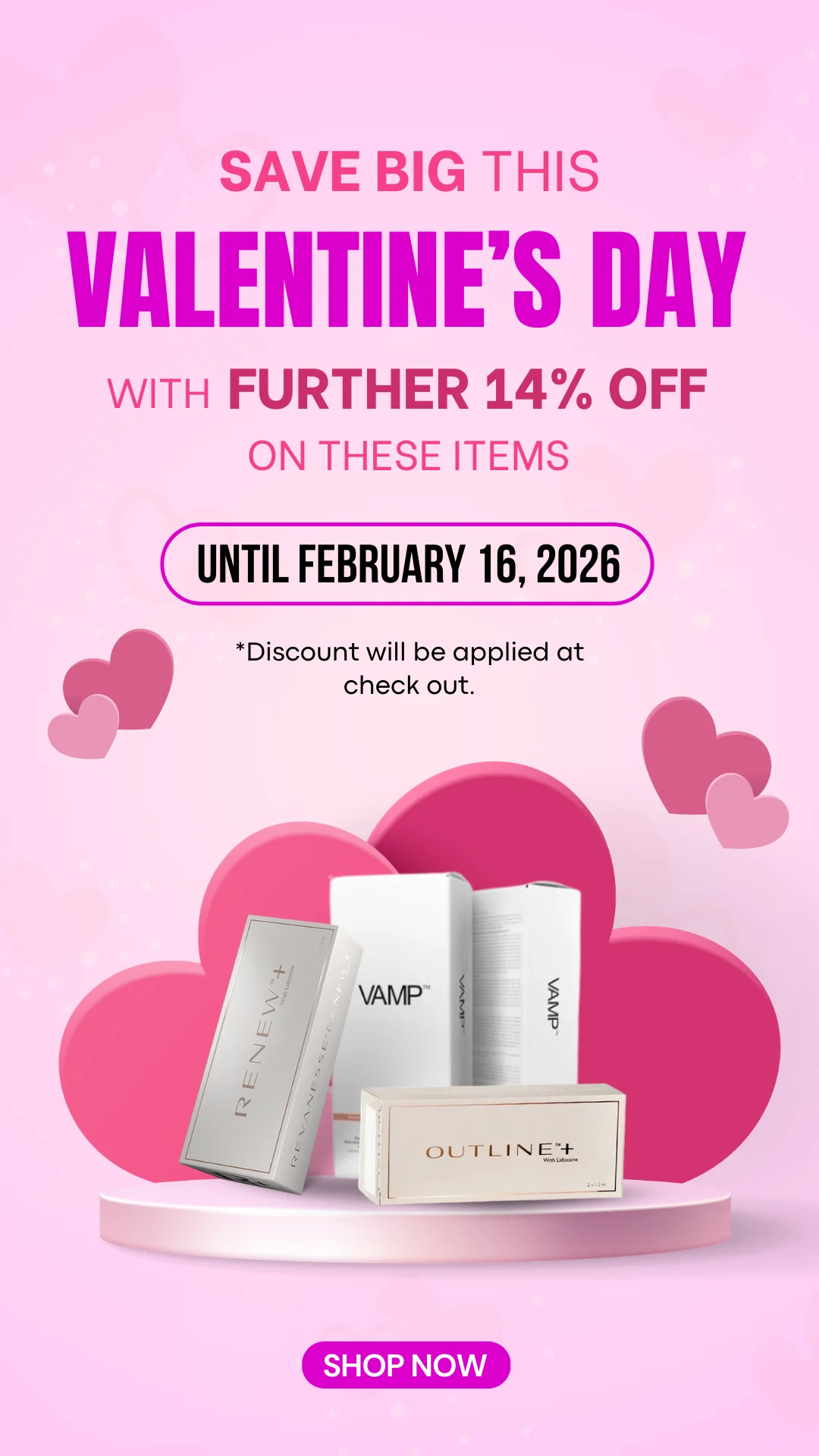 Aesthetics Depot VALENTINE Offer Banner AW Feb 2026 Mobile view Aesthetics Depot