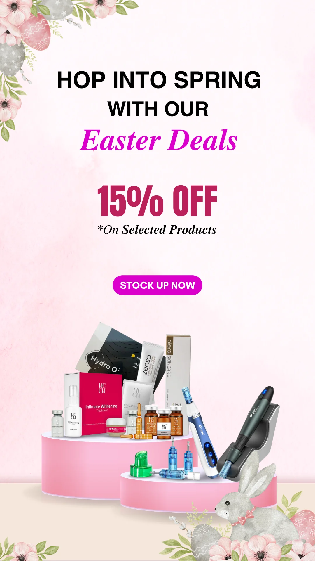 Aesthetic Depot EASTER Offer Banner Mobile view AW March 2026 Aesthetics Depot