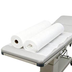 Premium Disposable Non-Woven PP Material Bed Sheet Roll for Spa Beds (White - 50Pcs/10 Rolls)